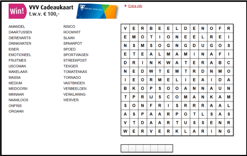 zoekwoord puzzel